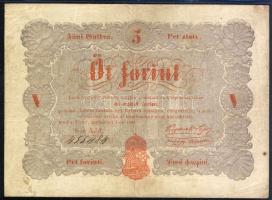 1848. 5Ft "Kossuth bankó" vörösbarna T:II/III+