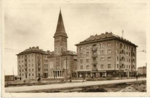 Budapest XI. Lágymányos, Kelenföldi Református Egyház Magyar Advent temploma és lakóházai, Strassburger Testvérek és Farkas Antal üzlete; Lenke út 44. (EK)