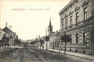 Keszthely, Kossuth Lajos utca. Rechnitzer Gyula kiadása (Rb)