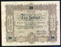 1848. 10Ft "Kossuth bankó" hátlapi fordított alapnyomattal T:restaurált
