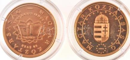 2004. 50Ft Cu-Ni "Európai Unió tagja" aranyozott forgalmi emlékérme + 2007. 50Ft Cu-Ni "Római Szerződés" aranyozott forgalmi érme T:1-,2