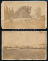 cca 1862 Pozsonyi látképek és 1 db portré, 4 db fénykép Kozics Ede pozsonyi műterméből, 10,5×6,5 cm