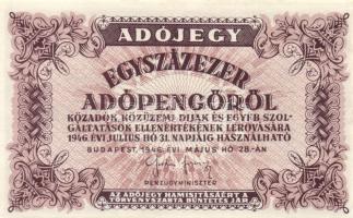 1944. 50P "V.H." T:II + 1946. 100.000B.-pengő T:I- + 1946. 100.000AP vastag, fehér papíron vízjel nélkül T:II+