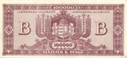 1944. 50P "V.H." T:II + 1946. 100.000B.-pengő T:I- + 1946. 100.000AP vastag, fehér papíron...