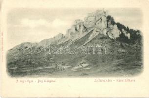 Zsolnalitva, Ljetava, Lietava; Vág-völgye, vár. Gansel Lipót 183. sz. / Das Waagthal. Ruine Ljethava / castle ruins (EK)