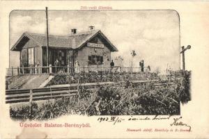 Balatonberény, Déli vasútállomás. Neumark Adolf kiadása (EK)