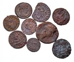 9db-os római rézpénz tétel a Kr.u. 3-4 századból T:3,3-