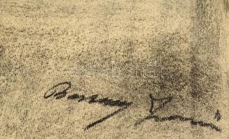 Barcsay jelzéssel: Női portré. Szén, papír, 60×40 cm