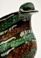 Iparművészeti vállalatos Gorka Géza kerámia váza, jelzett, hibátlan, m: 12,5 cm