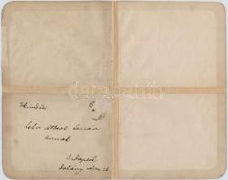 1886 Széll Piroska (1865-1886), Arany János unokája halotti értesítője, Lehr Albert (1844-1924) közé...