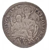 1743K-B 15kr Ag "Mária Terézia" (6,13g) T:2-
Hungary 1743K-B 15 Kreuzer Ag "Maria Th...