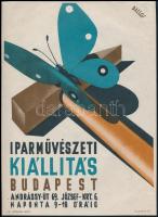 cca 1930 Dallos Hanna (1907-1944): Iparművészeti Kiállítás Budapest, kisplakát, Piatnik, 23x17 cm