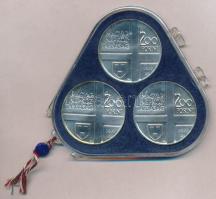 1977. 200Ft Ag (3xklf) "Magyar festők II. / Csontváry, Mányoki, Rippl-Rónai" eredeti plomb...