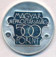 1985. 500Ft Ag "Kulturális Fórum Budapest 1985" T:PP kis patina, kis fo. Adamo EM89