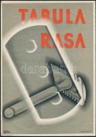 cca 1930 Tabula Rasa borotva reklám kisplakát, Globus Bp., Haiman-Kner Gy., 24x17 cm