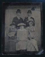 cca 1880 3 db ferrotípia, 9,5×7,5 cm