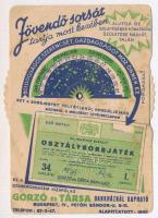 Budapest 1935. "Gorzó és Társa Bankház szerencsesorsjegye" forgatható sorsjegy-megrendelől...