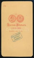 cca 1867 Balassa János (1814-1868) sebészorvos portréja, keményhátú fotó Doctor és Kozmata pesti műt...