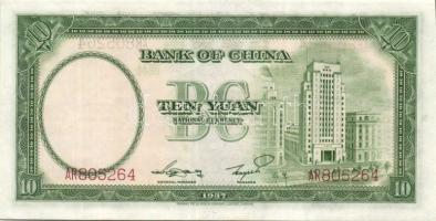 Kína/Central Bank of China 1937. 10Y T:I-
