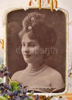 cca 1870-1890 Vegyes fotó tétel, 68 db portré különféle műtermekből, nagyméretű, javított bőrkötésű ...