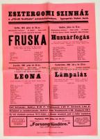 1931 Az Esztergomi Színház júliusi előadásait bemutató plakát, hajtott, jó állapotban, 43,5x31 cm