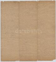 Budapest ~1945. "Budapesti Finomliszt- és Kenyérjegy" (7x) mindegyik hátoldalán kézzel íro...