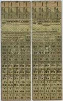 Budapest ~1945. "Budapesti Finomliszt- és Kenyérjegy" (7x) mindegyik hátoldalán kézzel íro...