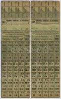 Budapest ~1945. "Budapesti Finomliszt- és Kenyérjegy" (7x) mindegyik hátoldalán kézzel íro...