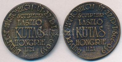 Kutas László (1936-) 1993. Br névjegyérem (41,5mm) + DN "Mary Poppins" Br névjegyérem (41,...