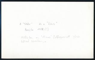 A Stör őrnaszád, a Dunai Flottila hajója a Linz és Álmos hajókkal, az 1980-as években eredeti negatí...