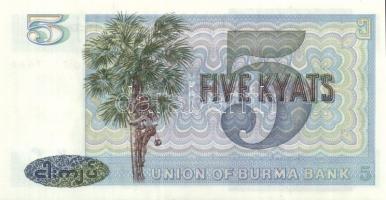 Burma 1972-79. 1K, 5K, 10K, 25K, 50K, 100K teljes sor! T:I