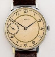 Karórává átalakított régi zsebóra, igényes beépítés, mechanikus szerkezettel, bőr szíjjal d:38 mm