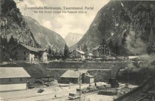 Böckstein (Bad Gastein), Tauernbahn-Nordrampe, Tauerntunnel Portal / Tauern Railway Tunnel, North entrance, industrial railway. F. Fuchs (EK)