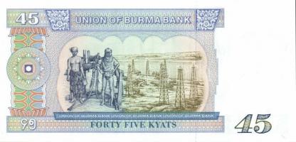 Burma 1985-87. 15K, 35K, 45K, 75K, 90K teljes sor! T:I