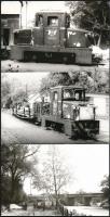 cca 1960-1970 Linzbauer Tamás: A királyréti erdei vasút, 13 db fotó, hátuljukon pecséttel jelzettek, 9×14 cm