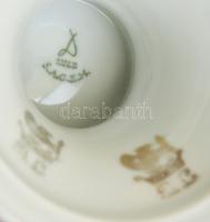 Drasche füles kínáló, kézzel festett, jelzett, kis kopásnyomokkal, mázhibával, d: 19 cm m: 14 cm