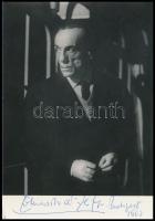 Eduardo De Filippo (1900-1984) olasz író saját kézzel aláírt fotója / autograph signed photo 11x15 cm