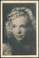 Micheline Presle (1922-) színésznő saját kézzel aláírt képe / Autograph signed image. 10x15 cm