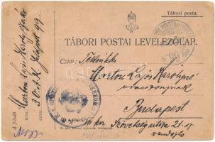 1915 Marton Lajos Károly szakaszvezető újévi üdvözlete. Tábori Postai levelezőlap / WWI New Year mil...