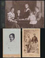 cca 1880-1900 Kassai fotótörténeti lelet 4 db klf fényképésztől származó fotó