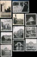 1939 Kassa, országzászló és városi életképek, 15 db fotó, különböző méretben