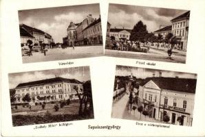 Sepsiszentgyörgy, Sfantu Gheorghe; - 2 db régi mozaik képeslap / 2 pre-1945 mosaic postcards