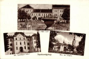 Sepsiszentgyörgy, Sfantu Gheorghe; - 2 db régi mozaik képeslap / 2 pre-1945 mosaic postcards