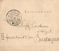 1900 Selmecbánya, Banska Stiavnica; Art Nouveau, floral (vágott / cut)