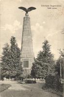 Fehéregyháza, Albesti; Segesvári csata honvéd emlékműve a Petőfi szobor mellett / 1848-49 Heroes&#039; monument of the Sighisoara Battle, obelisk (kis szakadás / small tear)