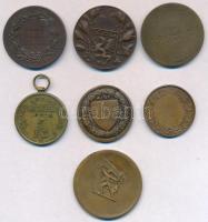 7db-os vegyes magyar sportérem és díjérem tétel, közte 1926. "Pénzintézeti Sportegyletek Szövet...