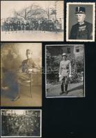 cca 1930-1940 12 db vegyes katonafotó, egy részük hátulján feliratozva, különböző méretben
