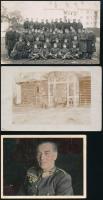 cca 1930-1940 12 db vegyes katonafotó, egy részük hátulján feliratozva, különböző méretben
