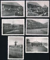 1939 Ünnepség a lengyel-magyar határon, 6 db fotó, 9,5×6,5 cm