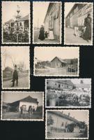 cca 1930 Állatvásár Pécs környékén, 17 db fotó, az egyik hátulján feliratozva, 6×9 cm